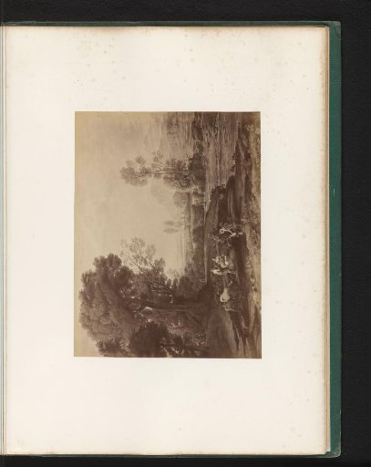 Photographic reproduction of a landscape painting by Claude Lorrain