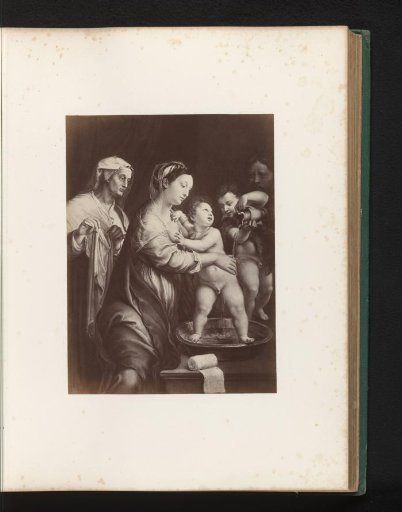 Photographic reproduction of the painting The Holy Family by Giulio Romano