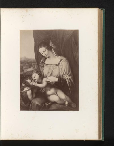 Photographic reproduction of the painting Mary with the Child Jesus and John the Baptist by Vincenzo Tamagni da San Gimignano