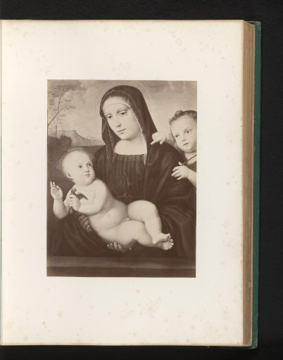 Photographic reproduction of the painting Mary with the Child Jesus and John the Baptist by Francesco di Francia