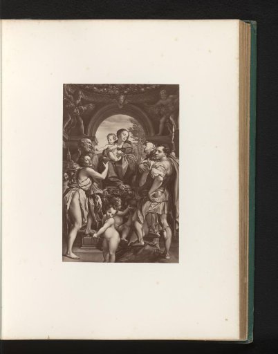 Photographic reproduction of the painting Madonna with Child and Saint George by Correggio