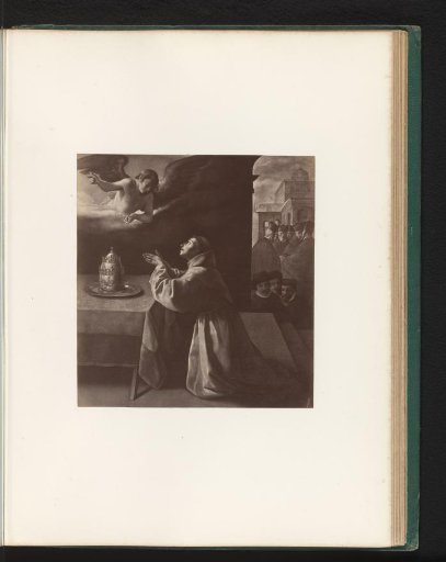 Photographic reproduction of the painting The Prayer of Saint Bonaventure by Zurbarán