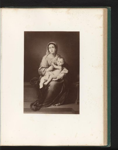 Photographic reproduction of the painting Mary with Child by Murillo