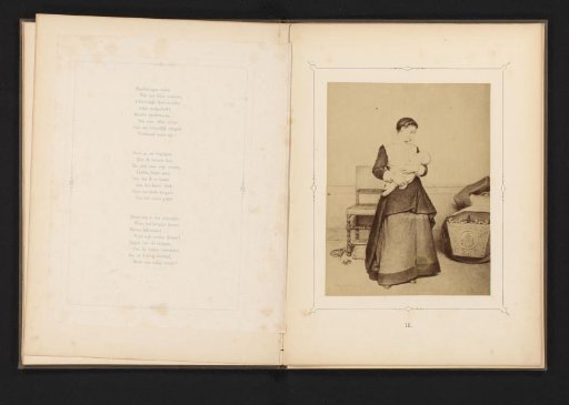 Photographic reproduction of a drawing of a mother with a baby by Johannes Christiaan d'Arnaud Gerkens