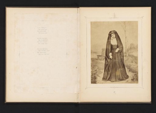 Photographic reproduction of a drawing of a widow by Johannes Christiaan d'Arnaud Gerkens