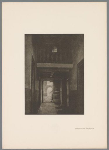 Reproduction of a gum print of the interior of a house in the Neusser Straße in Düsseldorf by Erwin Quedenfeldt