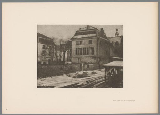 Reproduction of a gum print of the Hubertus-Stift in Düsseldorf by Erwin Quedenfeldt
