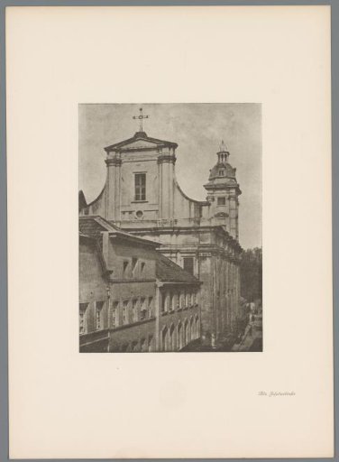 Reproduction of a gum print of the St. Andrew's Church in Düsseldorf by Erwin Quedenfeldt