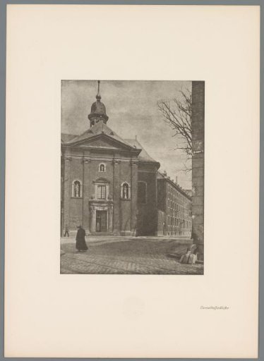 Reproduction of a gum print of the Carmelite Convent in Düsseldorf by Erwin Quedenfeldt
