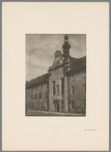 Reproduction of a gum print of the Garrison Church in Düsseldorf by Erwin Quedenfeldt