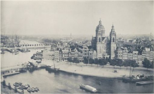 Prins Hendrikkade and St.-Nicolaaskerk, seen from the Central Station