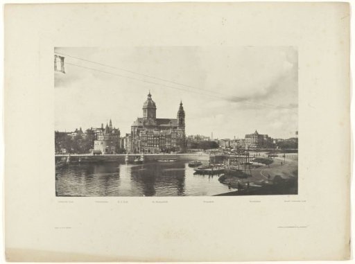 Prins Hendrikkade with Schreierstoren, Sint-Nicolaaskerk and Victoria Hotel, seen from the Oostertoegang, Amsterdam