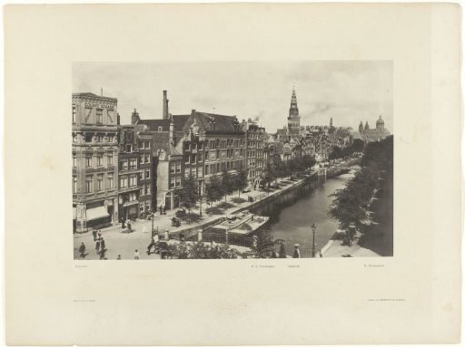 Oudezijds Voorburgwal near the Damstraat, seen from a house on the Oudezijds Voorburgwal 185 or 187, Amsterdam