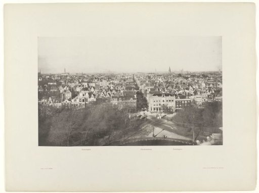 Frederiksplein and Utrechtsestraat, seen from the Paleis voor Volksvlijt, Amsterdam