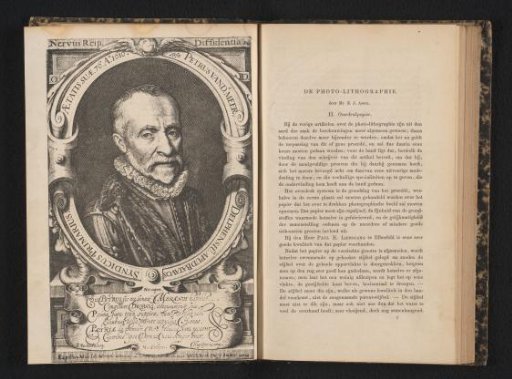 Photographic reproduction of an engraved portrait of Petrus van der Meer