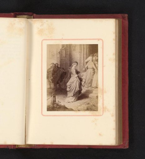 Photographic Reproduction of the Drawing Gretchen, Church Service by Wilhelm von Kaulbach