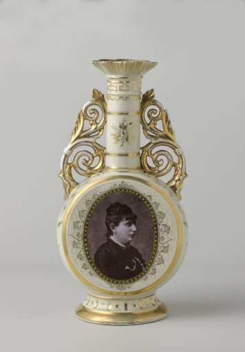 Vase with photographic portraits