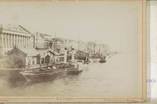 Ships at the English Embankment in St. Petersburg