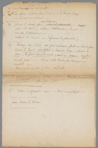 Manual for developing glass plates