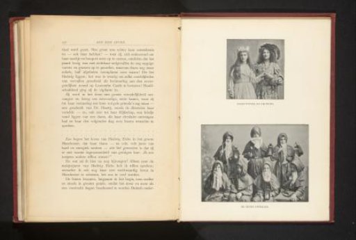 Two actors in costume playing Snow White and the Prince