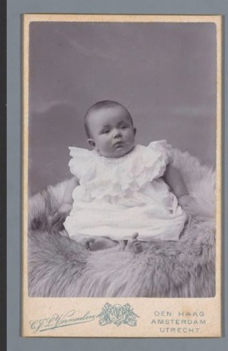 Portrait of an Unknown Baby on an Animal Skin
