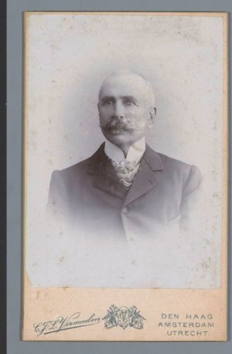 Portrait of an unknown man with a moustache