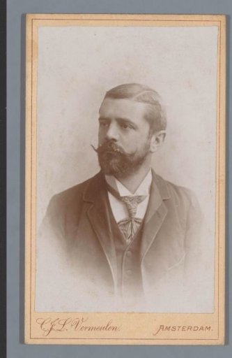 Portrait of an unknown man with a moustache and a beard