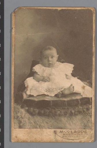 Portrait of an unknown baby, probably a girl