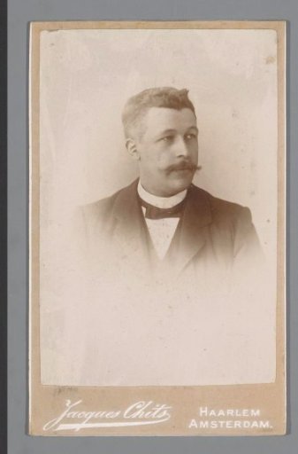 Portrait of an unknown man with a moustache