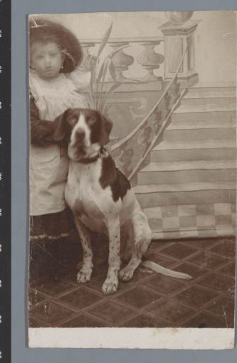 Portrait of an Unknown Child with a Dog