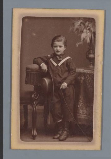 Portrait of an Unknown Boy with a Hat and a Stick in His Hands