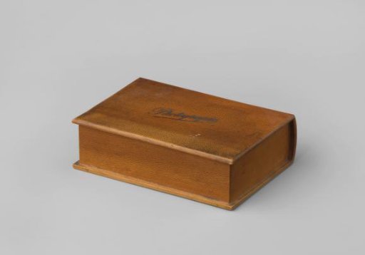 Wooden box with the inscription 'Photographs'