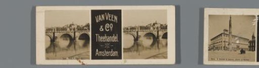 View of the Angel Bridge in Rome, advertisement for Theehandel van Veen & Co.