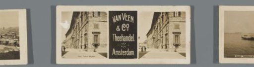 View of the Palazzo Borghese in Rome, advertisement for Theehandel van Veen & Co.