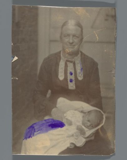 Portrait of an unknown woman with baby