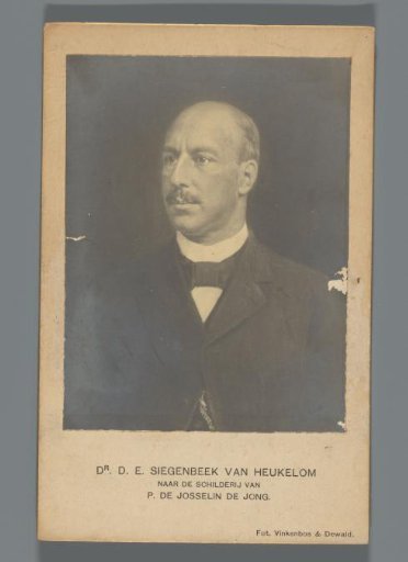 Photographic reproduction of a painted portrait of Daniel Eliza Siegenbeek van Heukelom