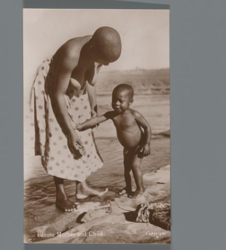 Basotho woman with her child