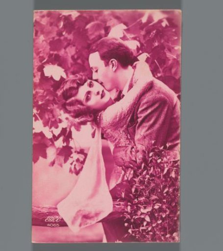 Portrait of an unknown kissing couple