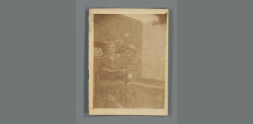 Portrait of an Unknown Woman Reading in a Garden or on a Balcony