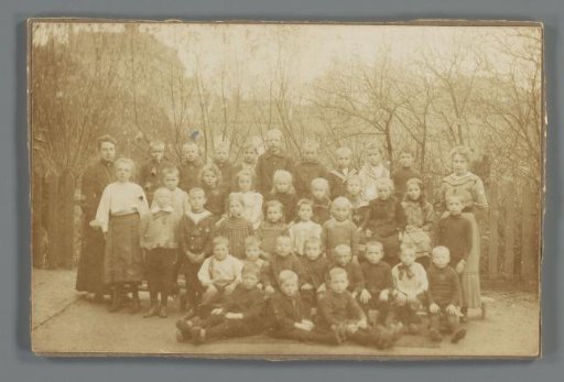 Group portrait of an unknown school class