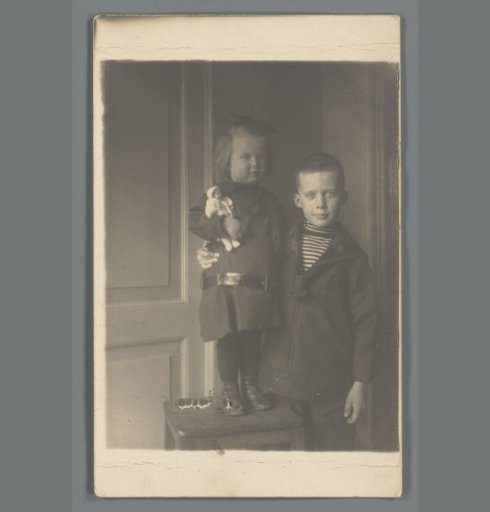 Portrait of Two Unknown Children, Named Otto and Gota