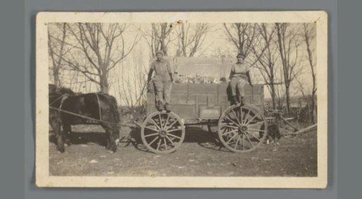 Two People on a Horse-Drawn Cart