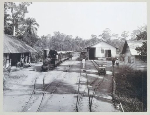 Narrow-Gauge Station of the Deli Company at Stabat on Sumatra