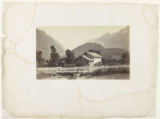 Mountain landscape with a house