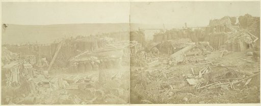 Fort Redan seen from within the entrenchment during the Crimean War