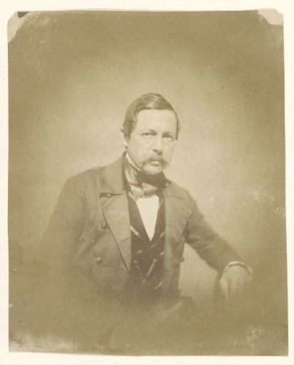 Portrait of an unknown man with a mustache