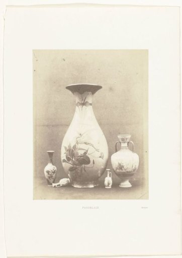 Porcelain vases and jugs from the Manufacture nationale de Sèvres exhibited at the Great Exhibition of the Works of Industry of All Nations in 1851 in London