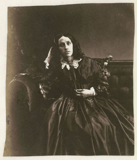 Portrait of an unknown woman with ringlet curls