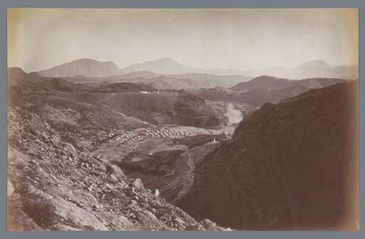 View of Military Tent Camps Near Peshawar Prior to the Battle of Ali Masjid During the Second Anglo-Afghan War, Khyber Pass, Khyber Pakhtunkhwa, Pakistan