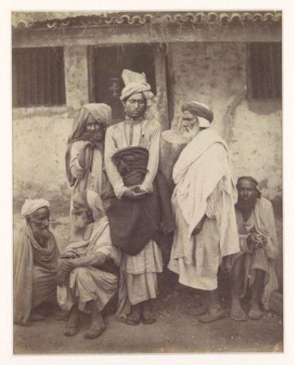 Group portrait of six unknown men